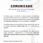 ANUNCIO DE INTERUCCIÓN ELECTRICA