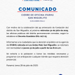 ANUNCIO DE INTERUCCIÓN ELECTRICA SAN MIGUELITO
