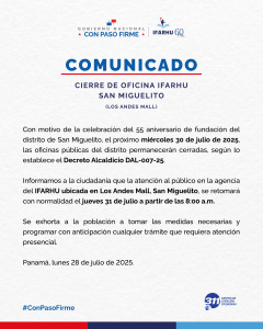 ANUNCIO DE INTERUCCIÓN ELECTRICA SAN MIGUELITO