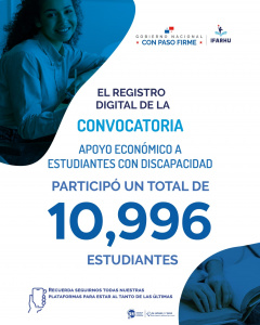 Más de 10 mil estudiantes aplican al Programa de Apoyo Económico para Personas con Discapacidad