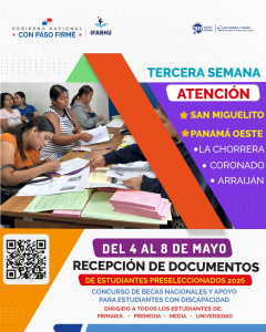 IFARHU continúa con la tercera semana de recepción de documentos del Concurso General 2026