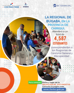 IFARHU de Bugaba atenderá a más de 4 mil estudiantes en jornada de trámites de becas