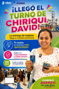Chiriquí activa la entrega del PASE-U: más de 87 mil estudiantes serán beneficiados